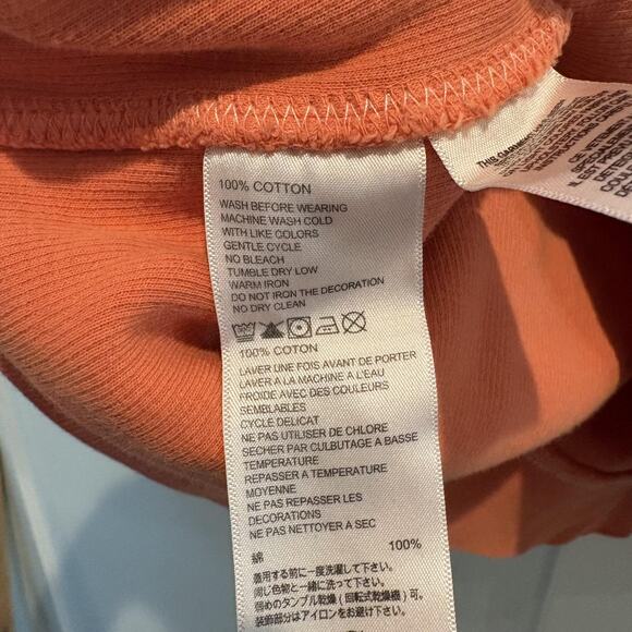 Tommy Bahama Sweater Mens Large Orange Cotton Quarter Zip Marlin Logo Pullover - Picture 10 of 13